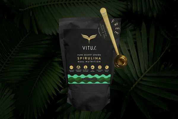 Introducing VITUS® SPIRULINA 550g Vegan Powder in a 100% home compostable pouch!
