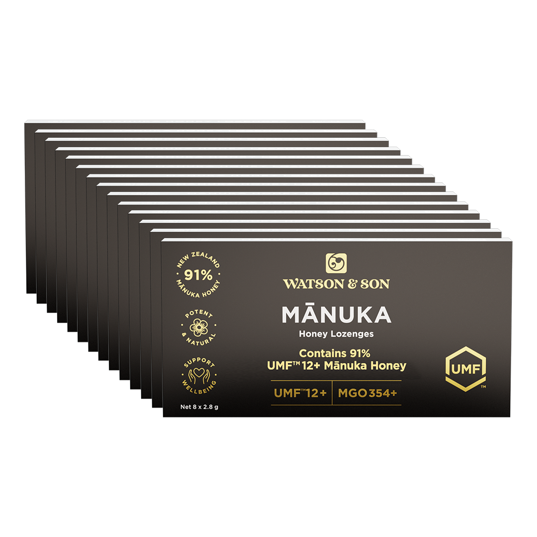UMF 12+/MGO 354+ Mānuka Honey Lozenges 12x Bundle