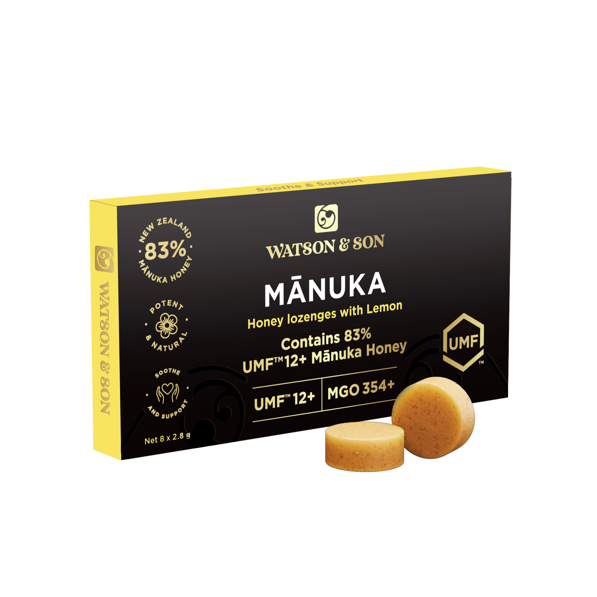 UMF 12+/MGO 354+ Mānuka Honey with Lemon Lozenges
