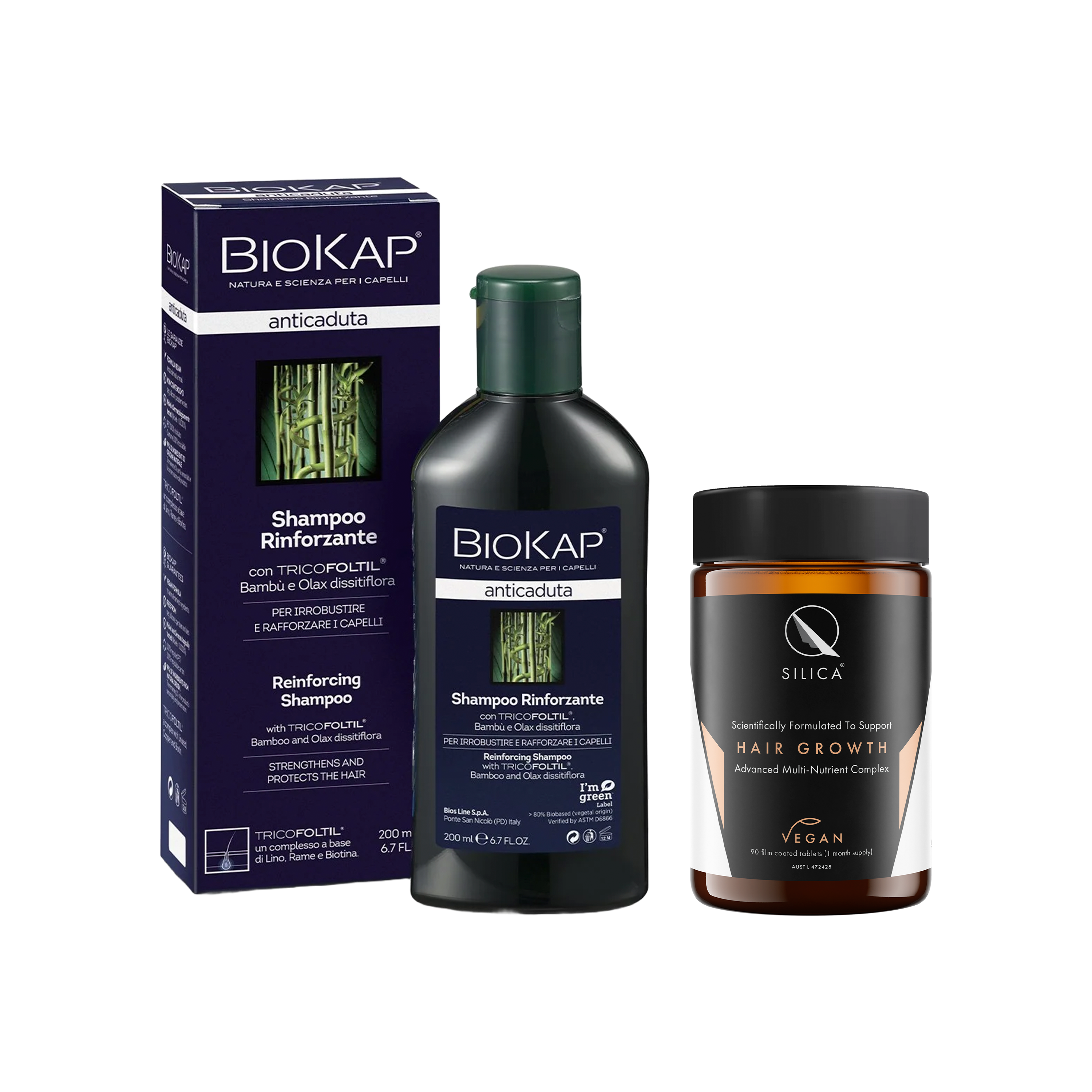 Qsilica + BioKap Ultimate Hair Loss Bundle