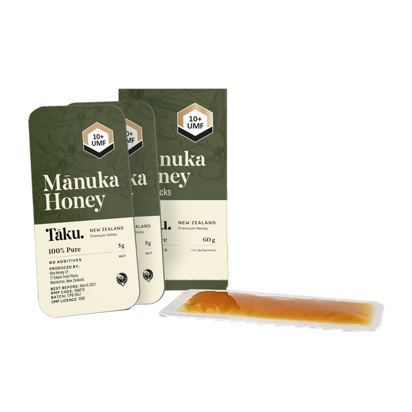 Tāku 10+ UMF Manuka Honey Snap Pack of 12