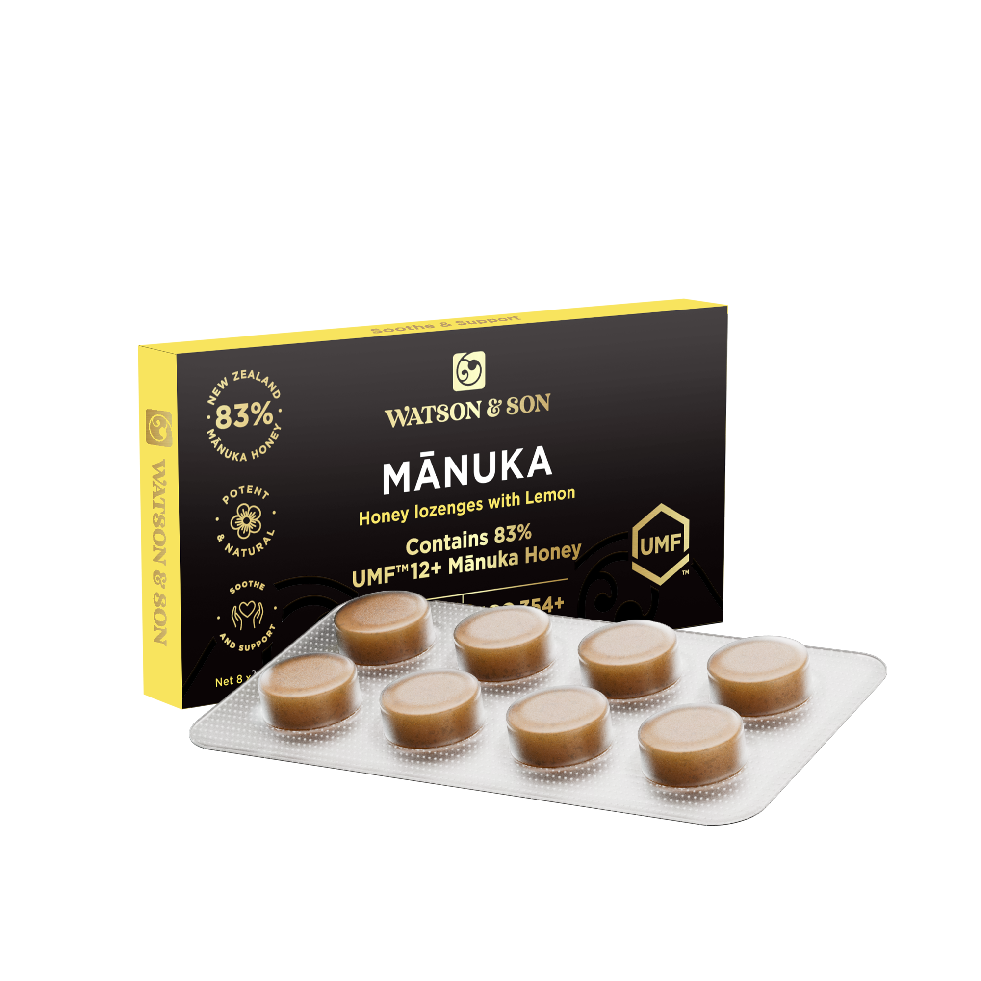 UMF 12+/MGO 354+ Mānuka Honey with Lemon Lozenges