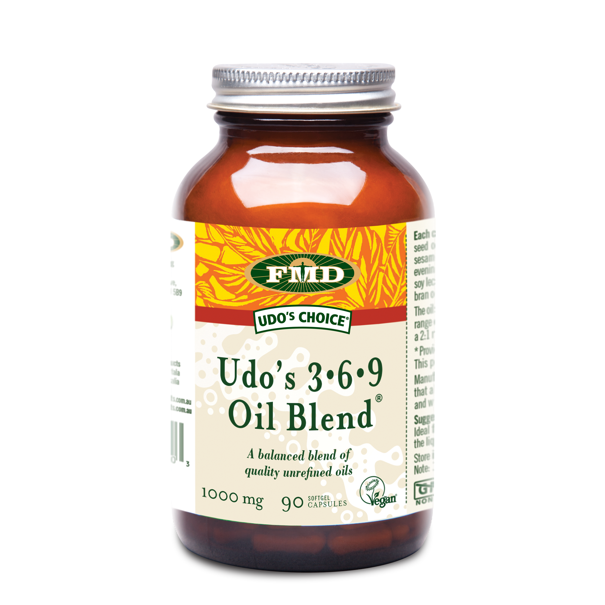 Udo's Oil Omega 3+6+9 Blend Capsules