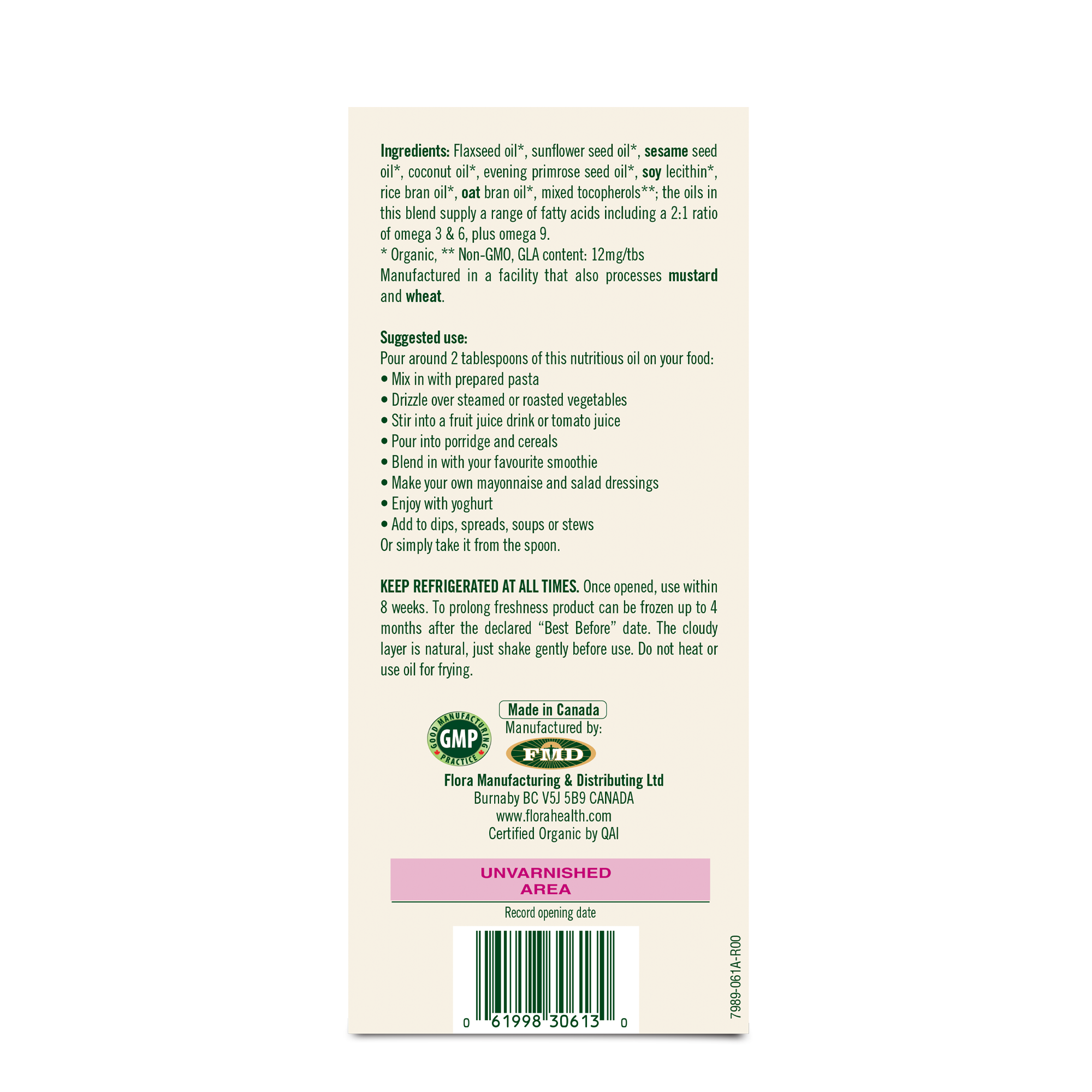 Udos' Oil Omega 3+6+9 Blend